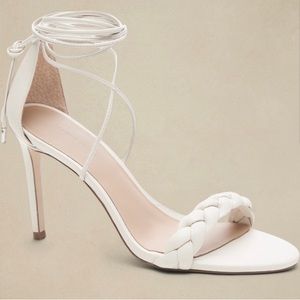 Banana Republic Ivory braided heels